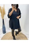 COLLECTION CURVY TUNIQUE MI LONGUE FLUIDE OVERSIZE AH312 NOIR