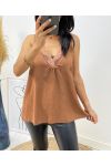 TOP CARACO LACE AH296 CAMEL