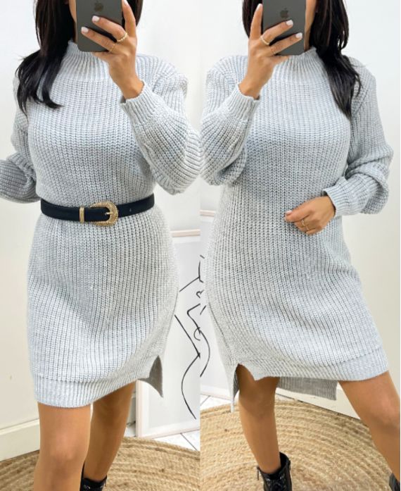 LONG SWEATER AH197 GREY