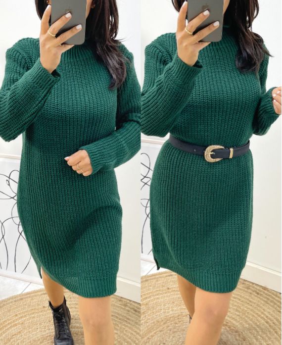 LONG SWEATER AH197 GREEN