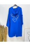 GILET FIN STRASS HOPE AH382 BLEU ROYAL