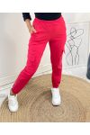 PANTALON CARGO AH448 ROUGE