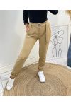 PACK 4 BROEK RIEM GESP S-M-L-XL AH345 BEIGE