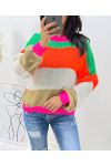 MULTICOLORED STRIPE PULLOVER AH413 GREEN