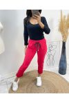 PANTALON DECONTRACTE AH422 ROUGE