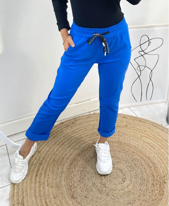 PANTALON DECONTRACTE AH422 BLEU ROYAL