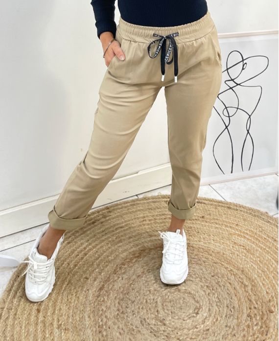 PANTALON DECONTRACTE AH422 BEIGE