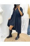 TUNIKA KLEID OVERSIZE RÜCKEN PLISSIERT AH368 SCHWARZ