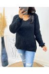 SOFT OPEN BACK SWEATER AH153 BLACK