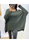 OVERSIZE LARGE MESH SWEATER AH171 KAKI