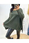 OVERSIZE LARGE MESH SWEATER AH171 KAKI