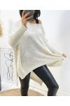 MAGLIA OVERSIZE A RETE LARGA AH171 BEIGE