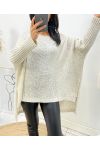 MAGLIA OVERSIZE A RETE LARGA AH171 BEIGE