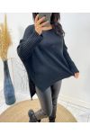 OVERSIZE LARGE MESH SWEATER AH171 BLACK