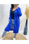 LONG POCKET VEST AH490 ROYAL BLUE