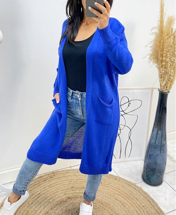 LONG POCKET VEST AH490 ROYAL BLUE