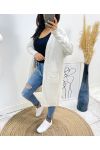 LONG POCKET VEST AH490 BEIGE