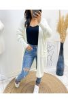 LONG POCKET VEST AH490 WHITE