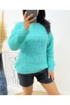 SOFT OPENWORK SWEATER AH467 PASTEL GREEN