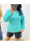 PULLOVER AJOURE DOUX AH467 VERT PASTEL