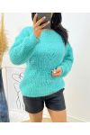 SOFT OPENWORK SWEATER AH467 PASTEL GREEN