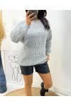 PULLOVER AJOURE DOUX AH467 GRIS