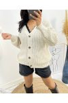 SHORT BUTTON VEST AH507 BEIGE