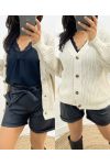 SHORT BUTTON VEST AH507 BEIGE