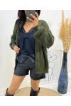 SHORT BUTTON VEST AH507 GREEN