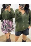 SHORT BUTTON VEST AH507 GREEN