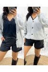 SHORT BUTTON VEST AH507 GREY