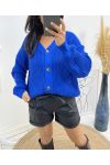 ROYAL BLUE SHORT BUTTON VEST AH507