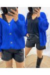 ROYAL BLUE SHORT BUTTON VEST AH507