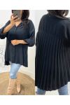 CAMISA OVERSIZE CON ESPALDA PLISADA AW349 NEGRO