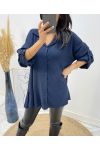 OVERSIZED PLEATED BACK SHIRT AW349 NAVY BLUE