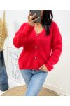 GILET DOUX AH451 ROUGE