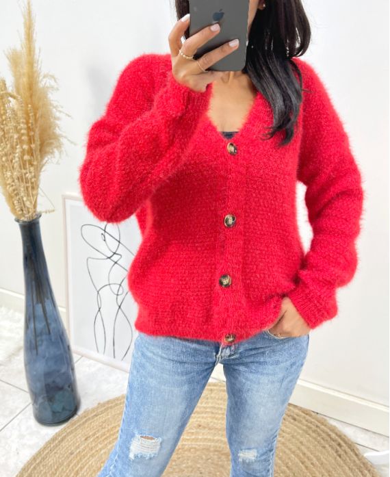 GILET DOUX AH451 ROUGE