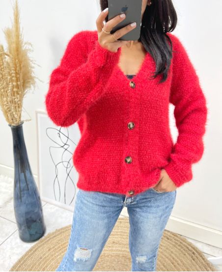 GILET DOUX AH451 ROUGE