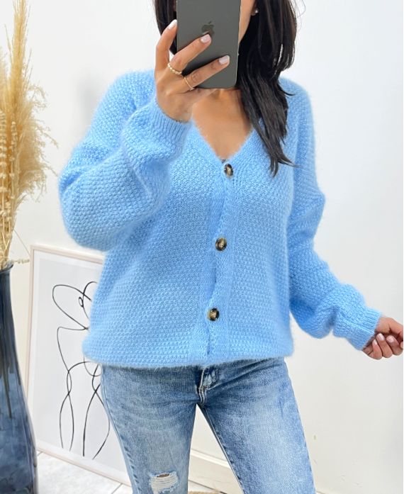 GILET DOUX AH451 BLEU CIEL