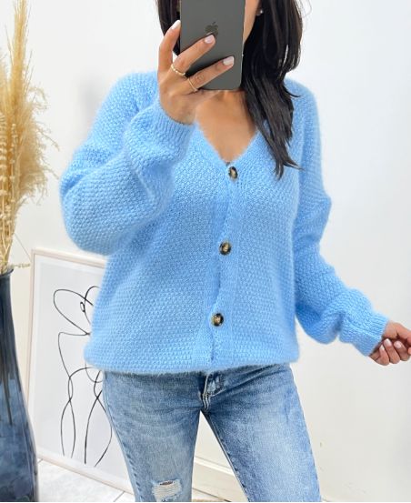 GILET DOUX AH451 BLEU CIEL