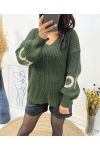 LOVE SLEEVE PULLOVER AH363 KHAKI