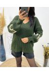 LOVE SLEEVE PULLOVER AH363 KHAKI