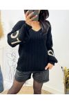 LOVE SLEEVE PULLOVER AW363 SCHWARZ