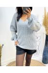 LOVE SLEEVE PULLOVER AW363 GRAU