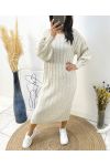 ABITO IN MAGLIA MANICA A SBUFFO AW510 BEIGE