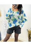 PRINTED SWEATER AW284 BLUE