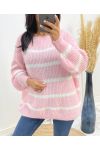 MAXI PULLOVER DOUX RAYE AH191 ROSE