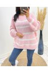 MAXI PULLOVER DOUX RAYE AH191 ROSE