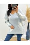 HEART SWEATER AW397 GREY