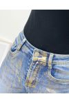 CONFEZIONE 11 JEANS BLU METALLIZZATO ORO AH568